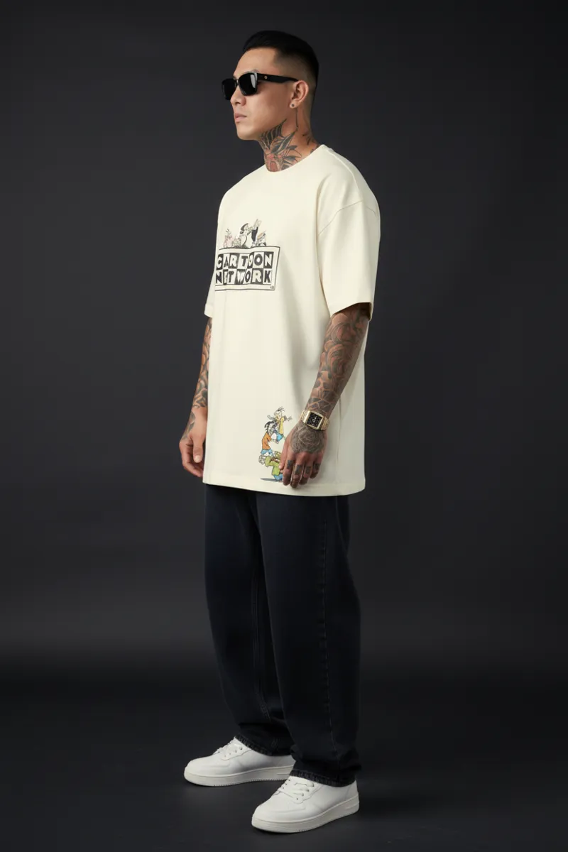 US Vesta Oversized Printed T Shirt for Men | Premium Cotton T-Shirt Trendy Stylish Graphic Oversized Streetwear Tee