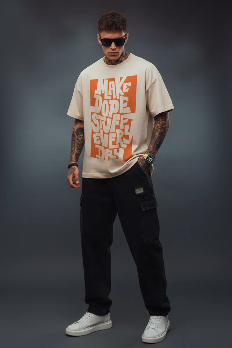 US Vesta Oversized Printed T Shirt for Men | Premium Cotton T-Shirt Trendy Stylish Graphic Oversized Streetwear Tee